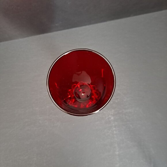 Anchor Hocking Ruby Red Boopie Glass 4.5" Wine Juice Goblet Berwick Vintage USA - Picture 3 of 6